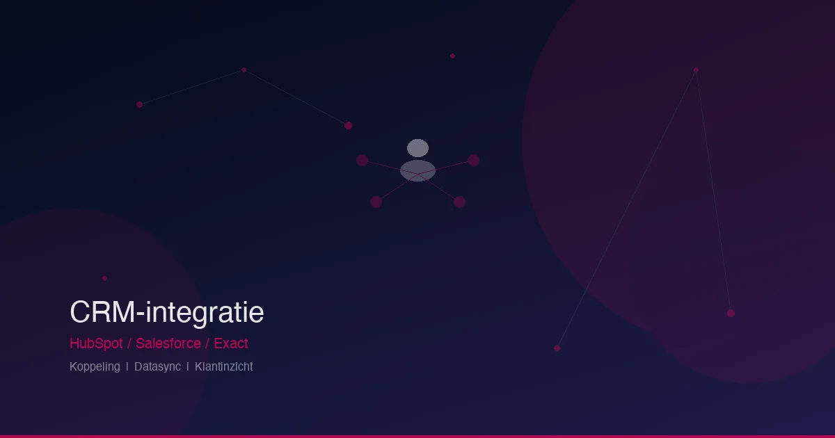 CRM-integratie: HubSpot, Salesforce of Exact koppelen